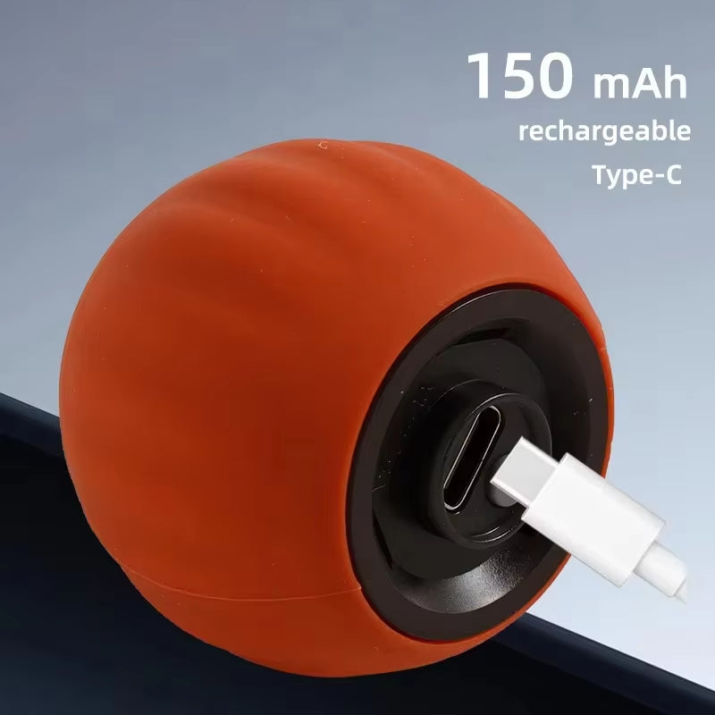 Interactive Automatic Rolling Ball Toy with Faux Tail for Cats and Dogs - Rechargeable Smart Pet Training Device Imitating Mouse Movement