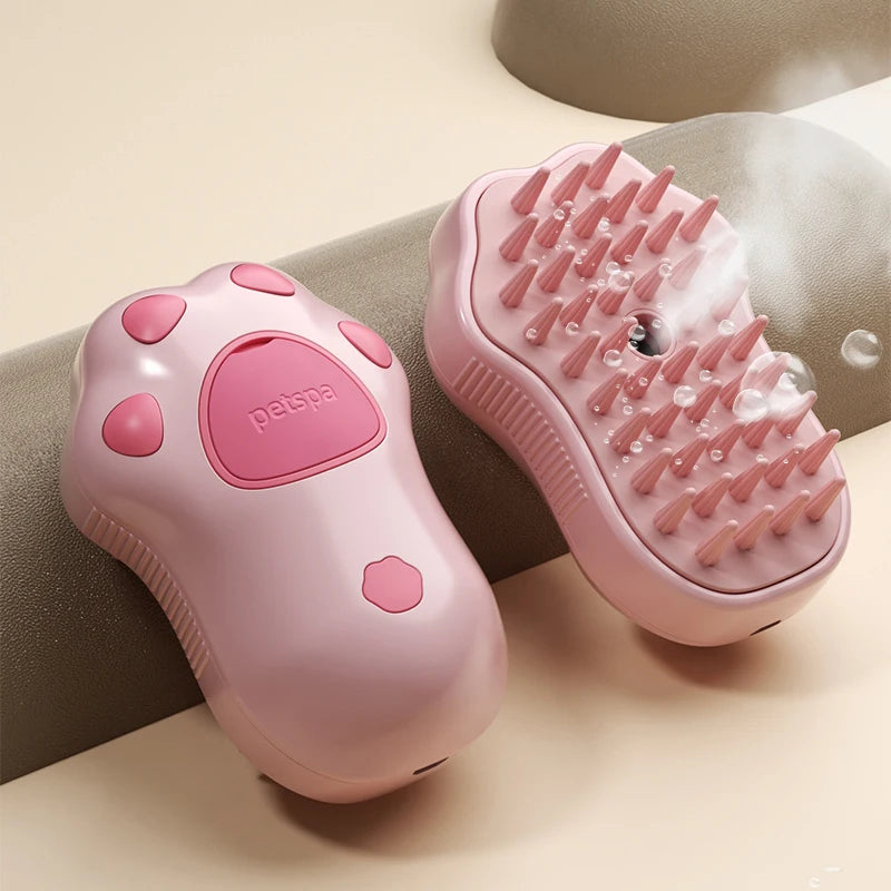 3-in-1 Electric Pet Grooming Brush with Steam and Spray Function for Dogs and Cats