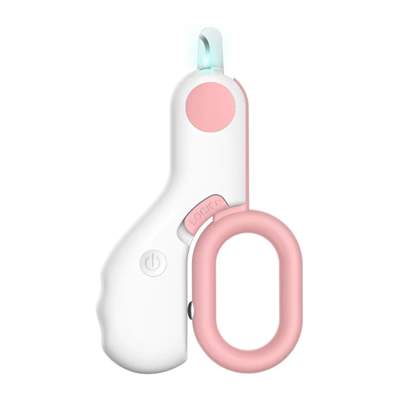 Professional LED Pet Nail Clipper with Safety Lock - Grooming Kit for Cats and Dogs