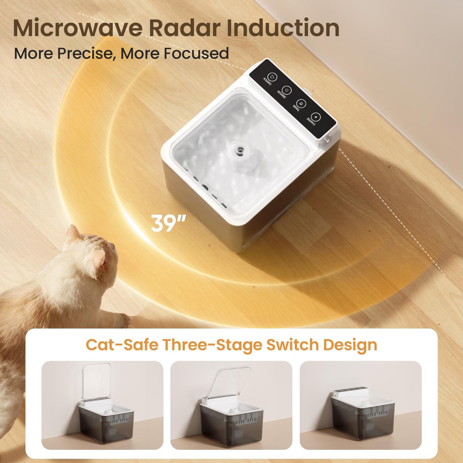 Automatic Pet Fountain Dog Water Dispenser Automatic Sensing Function