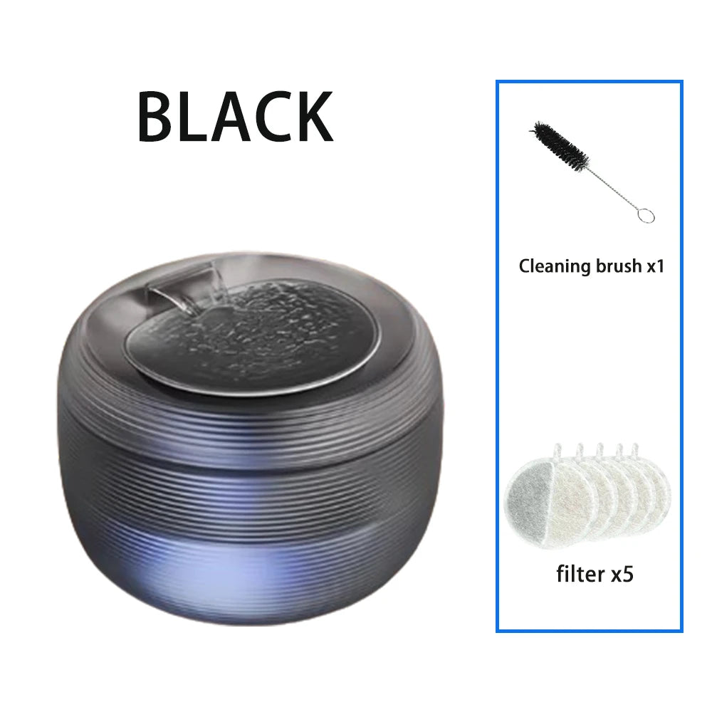 Large Capacity Ultra-Quiet USB Electric Pet Water Fountain with Automatic Filtration System for Cats