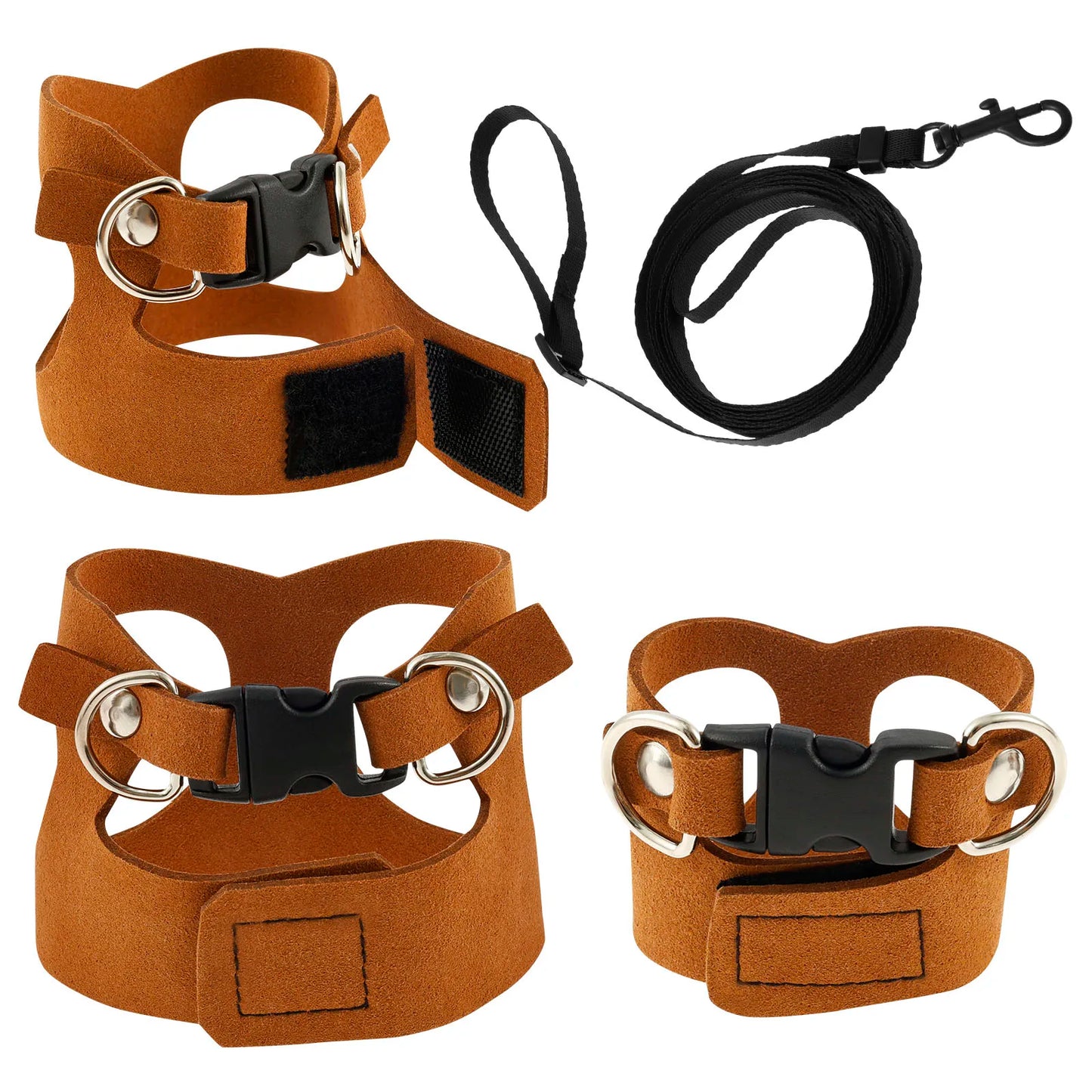 Adjustable 3-Piece Harness and Leash Set for Bearded Dragons, Chameleons, and Amphibians