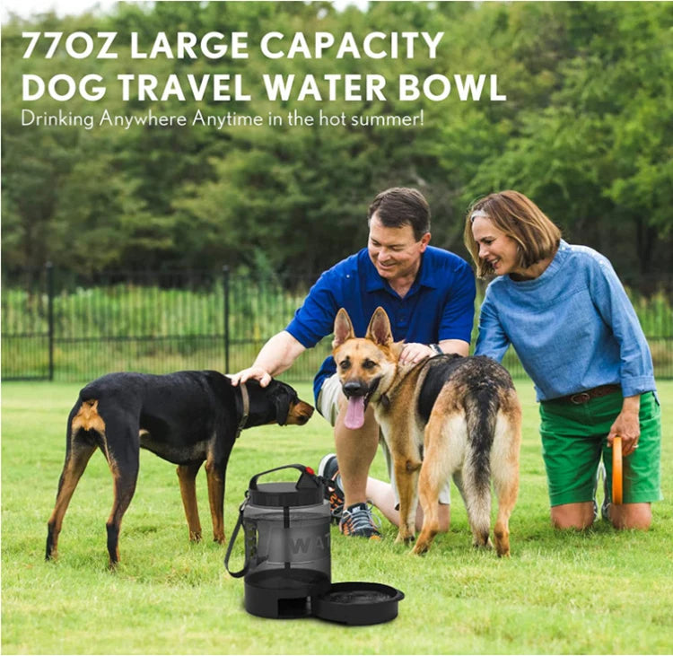 2.2L High-Capacity Portable Dog Water Bottle with Built-In Drinking Bowl