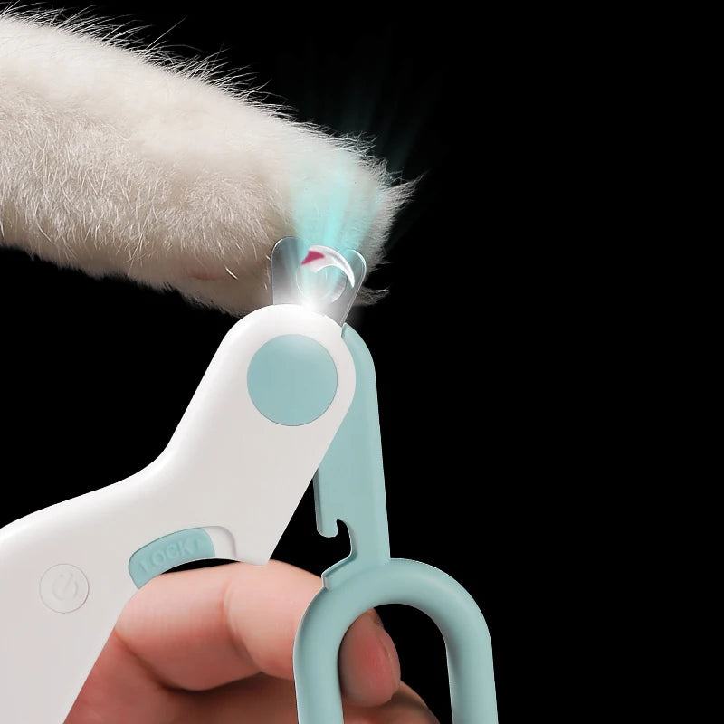 Professional LED Pet Nail Clipper with Safety Lock - Grooming Kit for Cats and Dogs