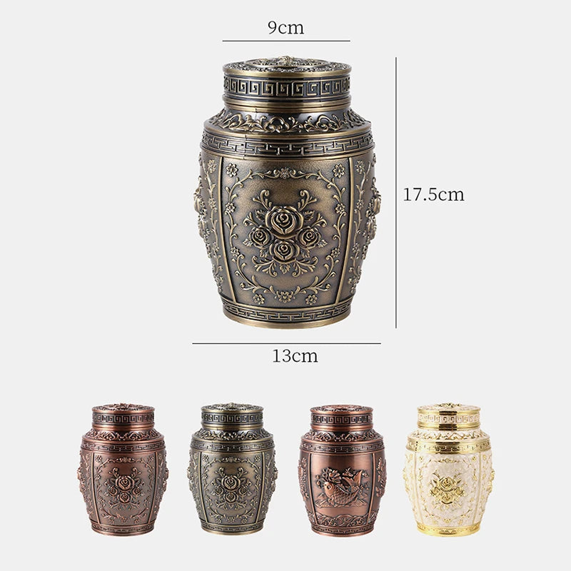 Metal Cremation Urns for Human and Pet Ashes, Memorial Keepsake Boxes, Small Animal Funeral Urns
