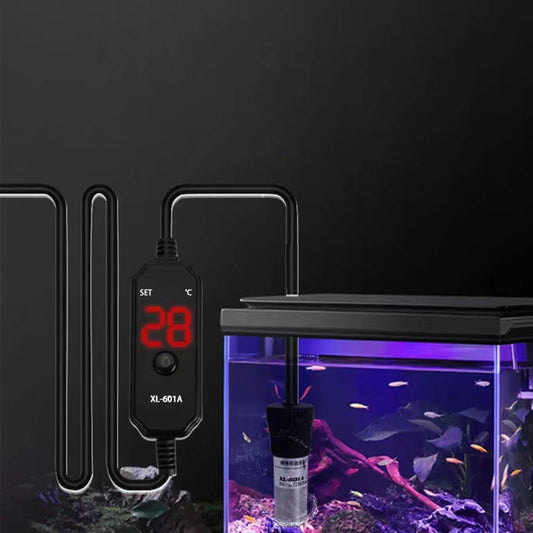Professional Adjustable Submersible Aquarium Heater with Digital Display and External Temperature Controller, 20W/25W, Suitable for 18-34°C, Compact USB Design