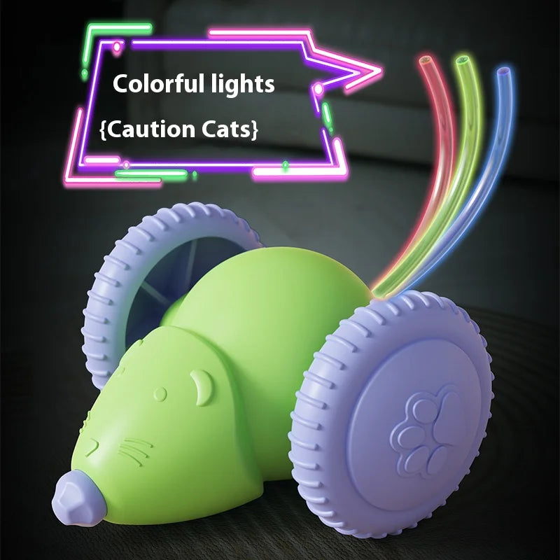 Interactive Electric Mouse Car Toy for Cats - Rechargeable Automatic Teaser with Intelligent Obstacle Avoidance