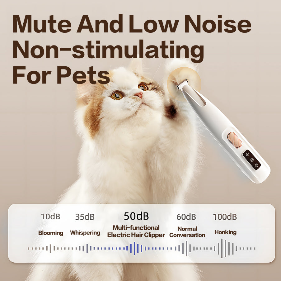 2025 Professional Cordless Rechargeable Pet Paw Trimmer - Waterproof Grooming Kit with LED for Precision Home Grooming
