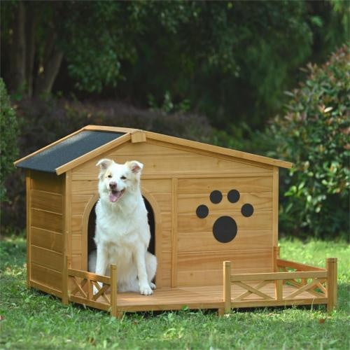 Wooden Dog House With Porch