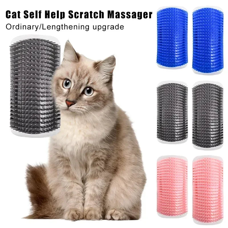 Cat Grooming Brush and Hair Removal Tool - Pet Massager and Scraper Accessories for Home and Garden