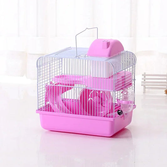 Double-Layer Luxury Hamster Habitat - Sturdy Castle Villa for Small Pets