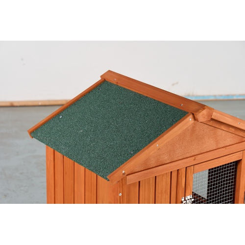 Large Wooden 2 Story Outdoor Rabbit Hutch With Asphalt Roof