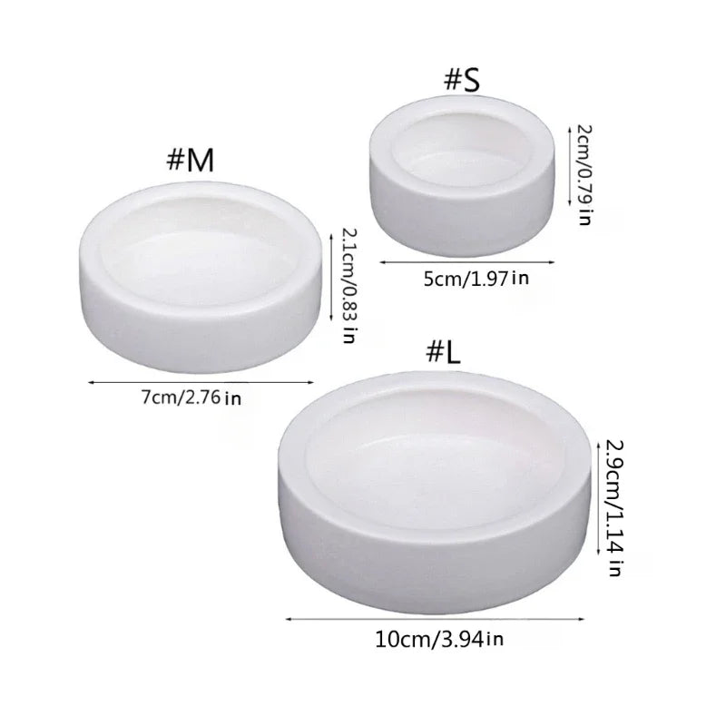 Ceramic Feeding and Water Bowl for Reptiles - Anti-Escape Dish for Hermit Crabs, Leopard Geckos, Chameleons, and Corn Snakes
