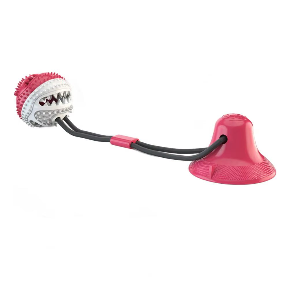 Durable Interactive Dog Chew Toys for Aggressive Chewers - Suction Cup Teething Rope and Puzzle Treat Dispensing Ball
