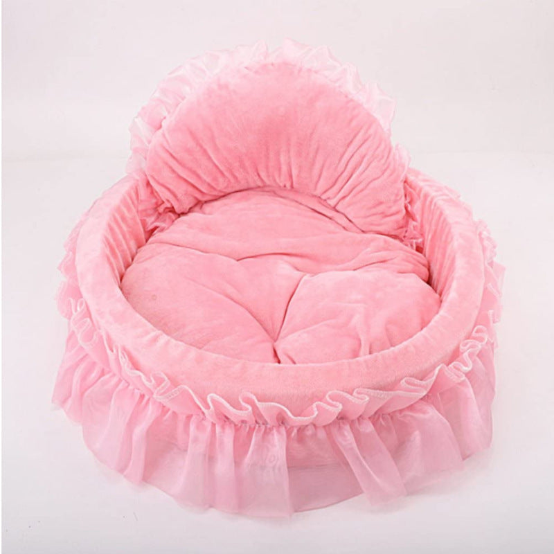 Luxury Princess-Inspired Dog Nest Pet Bed