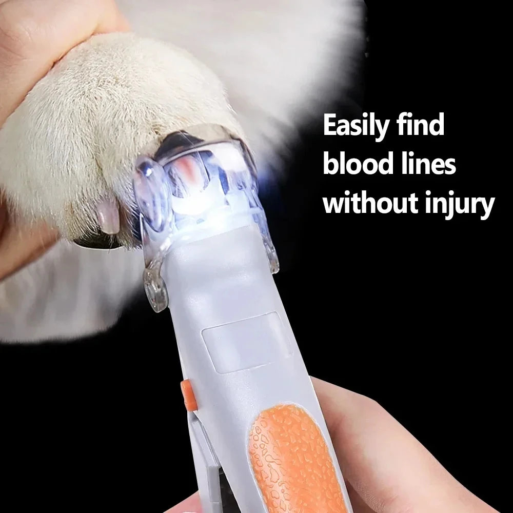 Professional Pet Nail Clipper with Integrated LED Light - Nail Scissors and Claw Cutter for Cats and Dogs