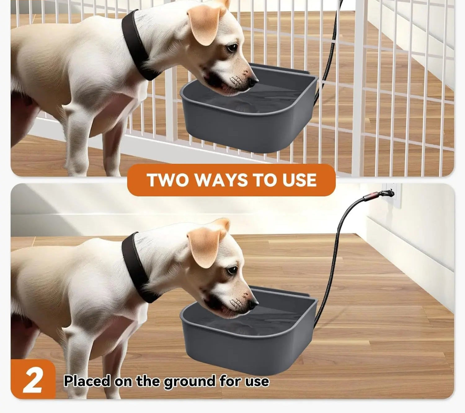 1L Heated Pet Bowl for Cats, Rabbits, and Birds - Versatile Indoor/Outdoor Ice-Free Water Solution for Dogs and Poultry