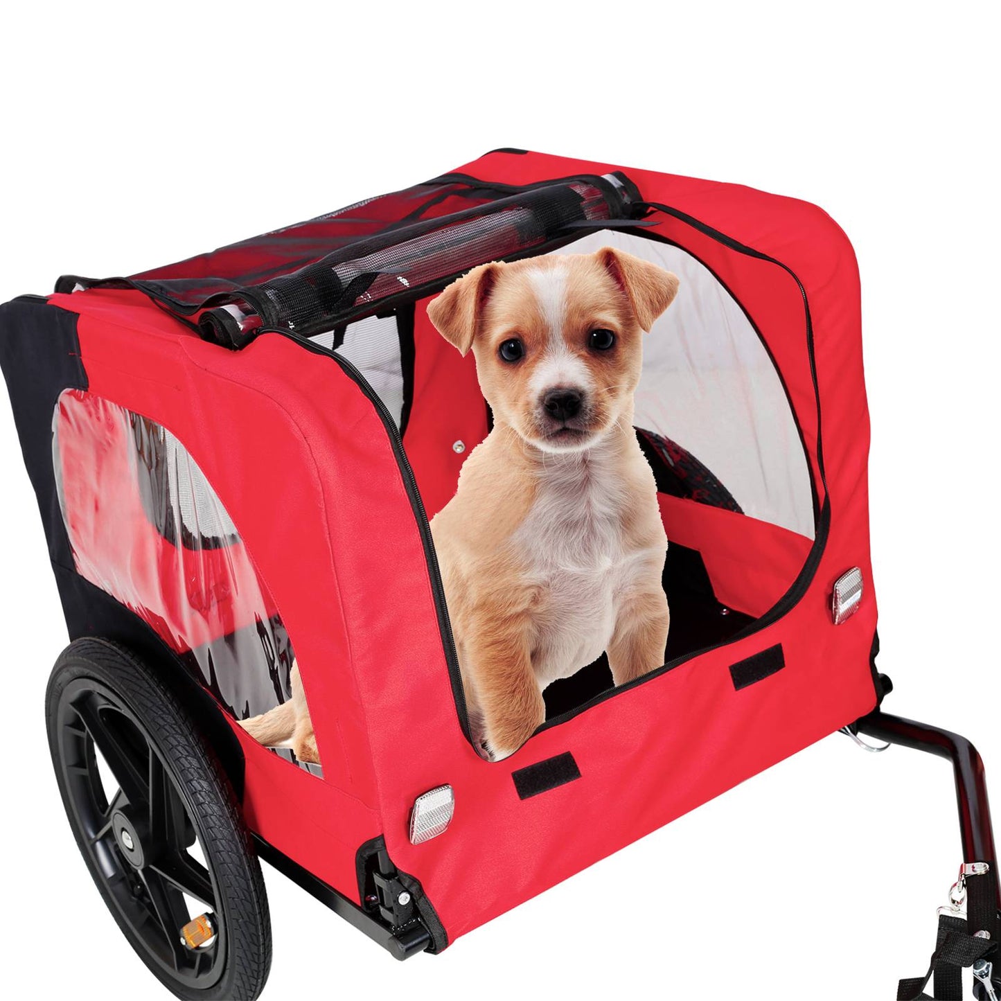 Outdoor Heavy Duty Foldable Practical Pet Stroller  With Bicycle Tow