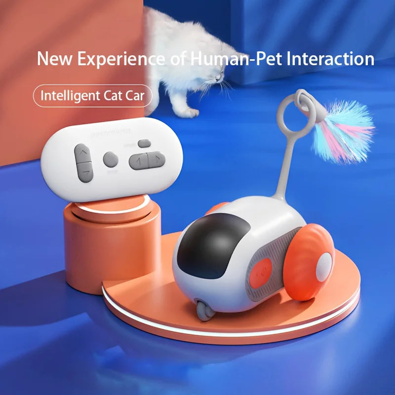 Smart Gravity Cat Toy Vehicle - Autonomous Drive with Advanced Obstacle Avoidance and Infrared Sensor for Indoor Play