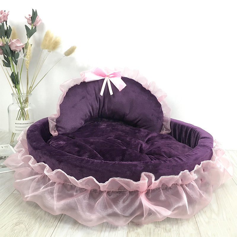 Luxury Princess-Inspired Dog Nest Pet Bed