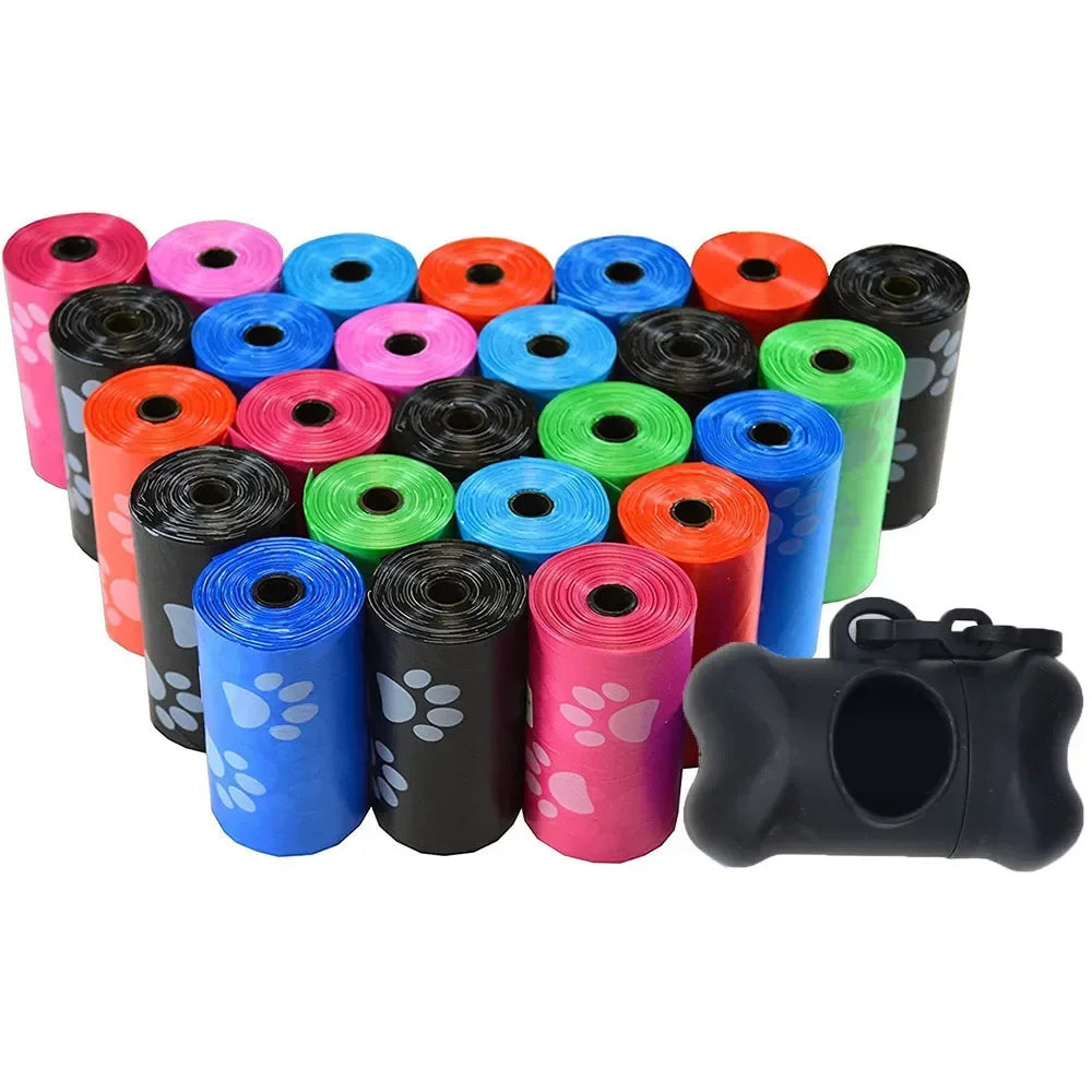Premium Pet Waste Disposal Bags - Available in Solid Colors and Prints for Convenient Dog Walking and Home Use