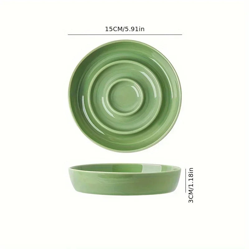 Ceramic Slow Feed Bowl for Cats and Small Dogs - Anti-Choking Pet Accessory