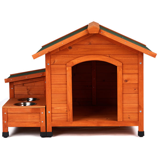 Green Asphalt Roof Golden Red Main Body Fir House Cat And Dog House