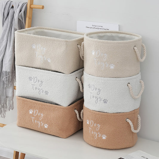 Sundries Storage Baskets in Round and Square Designs for Organized Living
