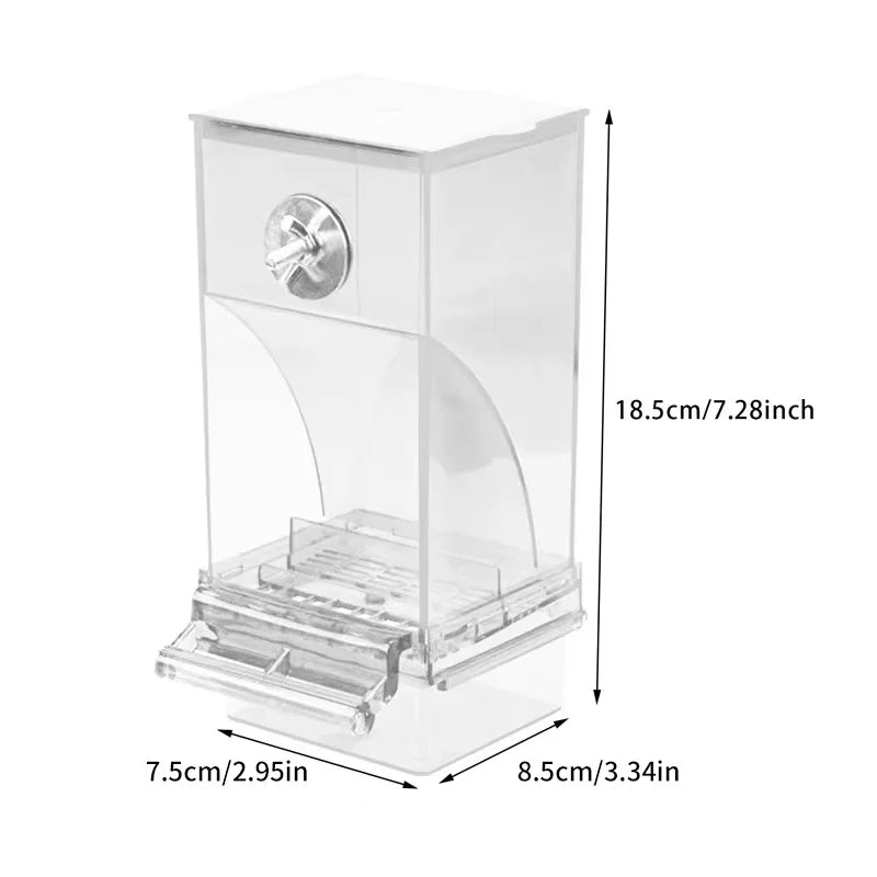Automatic Splash-Proof Parrot Bird Feeder with Spill-Resistant Design - Tiger Peony Phoenix Bird Supplies