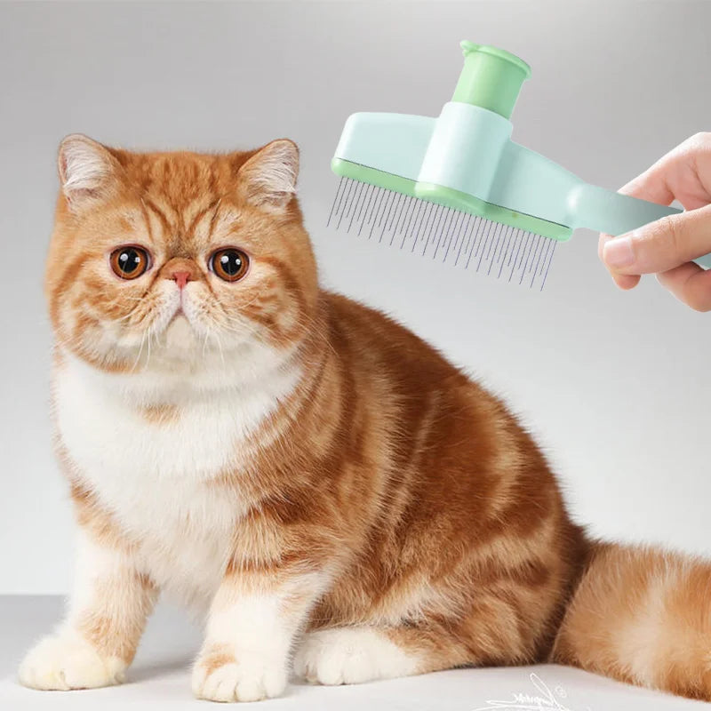 Professional Cat Grooming Massage Brush and Pet Comb for Effective Hair Removal - Durable Grooming Kit for Kittens