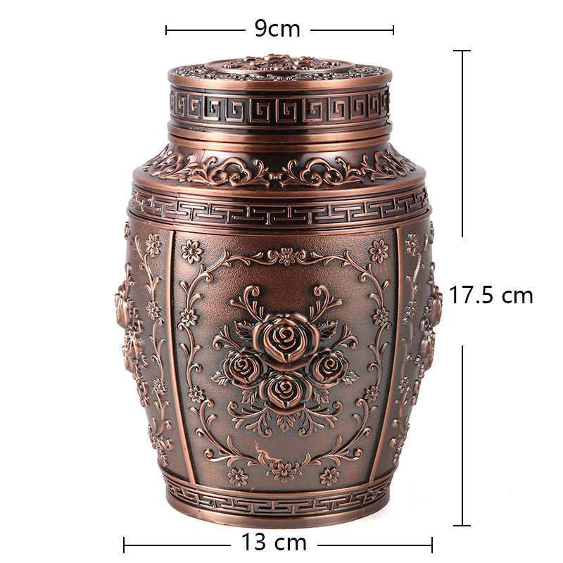 Metal Cremation Urns for Human and Pet Ashes, Memorial Keepsake Boxes, Small Animal Funeral Urns
