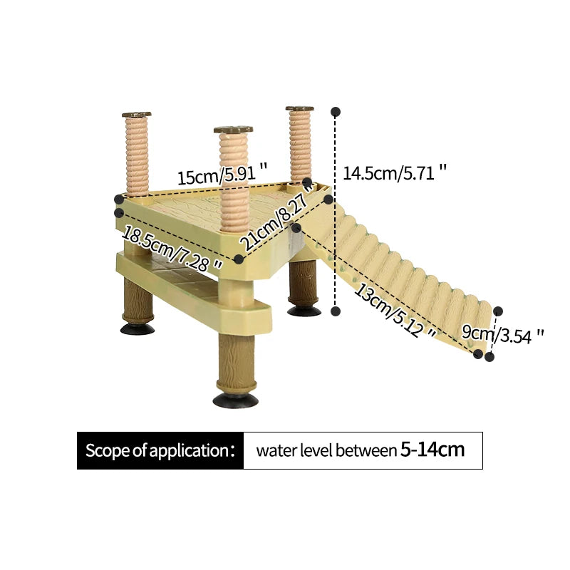 Multi-Functional Turtle Drying and Climbing Habitat