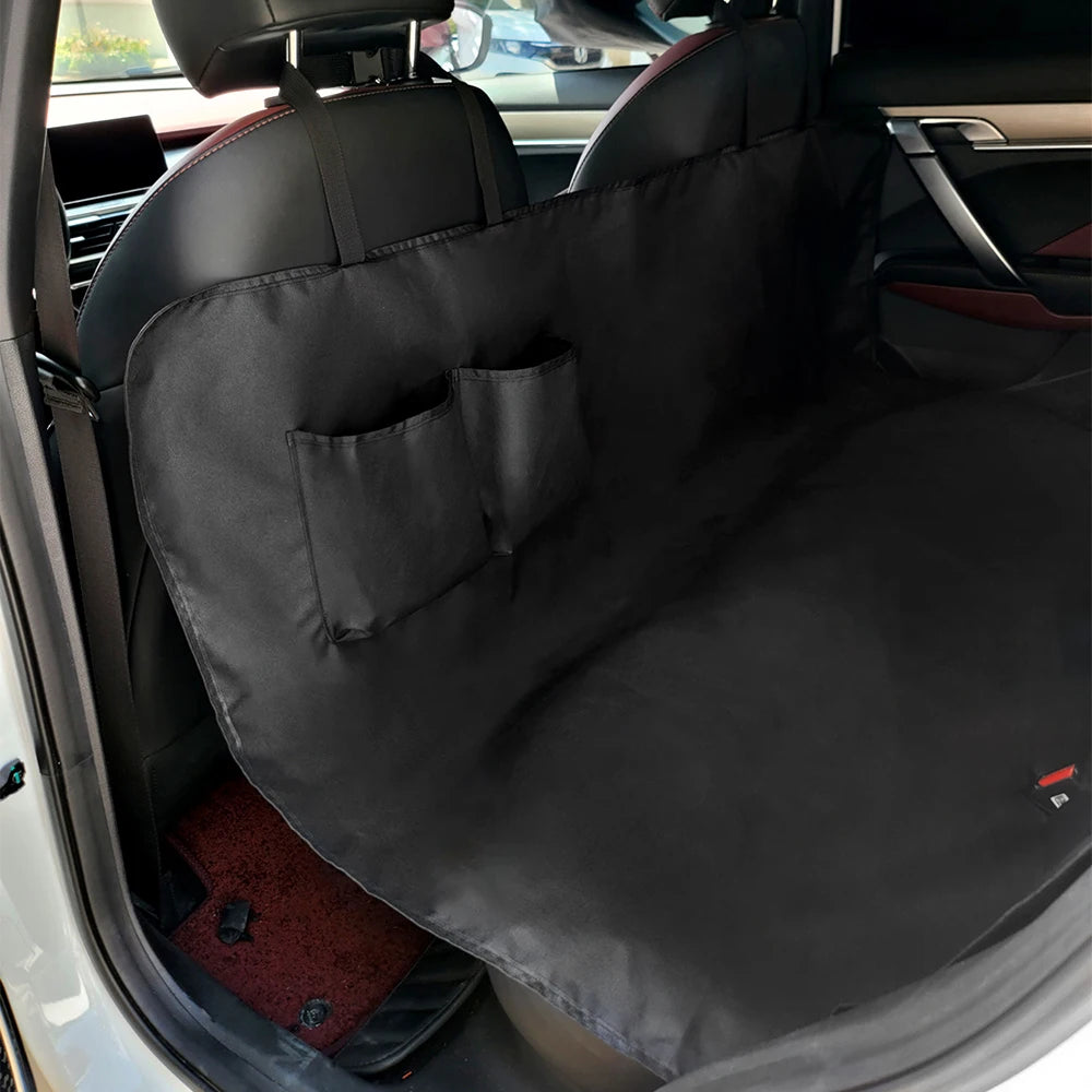 Waterproof 600D Oxford Cloth Dog Car Seat Cover - Hammock-Style Pet Travel Carrier with Storage Compartment