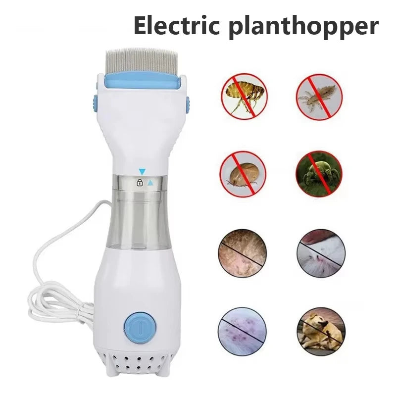 Electric Pet Lice and Flea Removal Comb: 3-in-1 Physical Brush for Cat and Dog Grooming | Chemical-Free and Versatile Solution