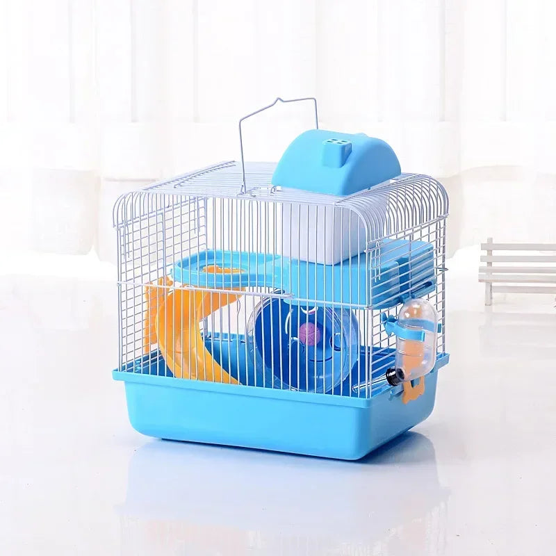 Double-Layer Luxury Hamster Habitat - Sturdy Castle Villa for Small Pets