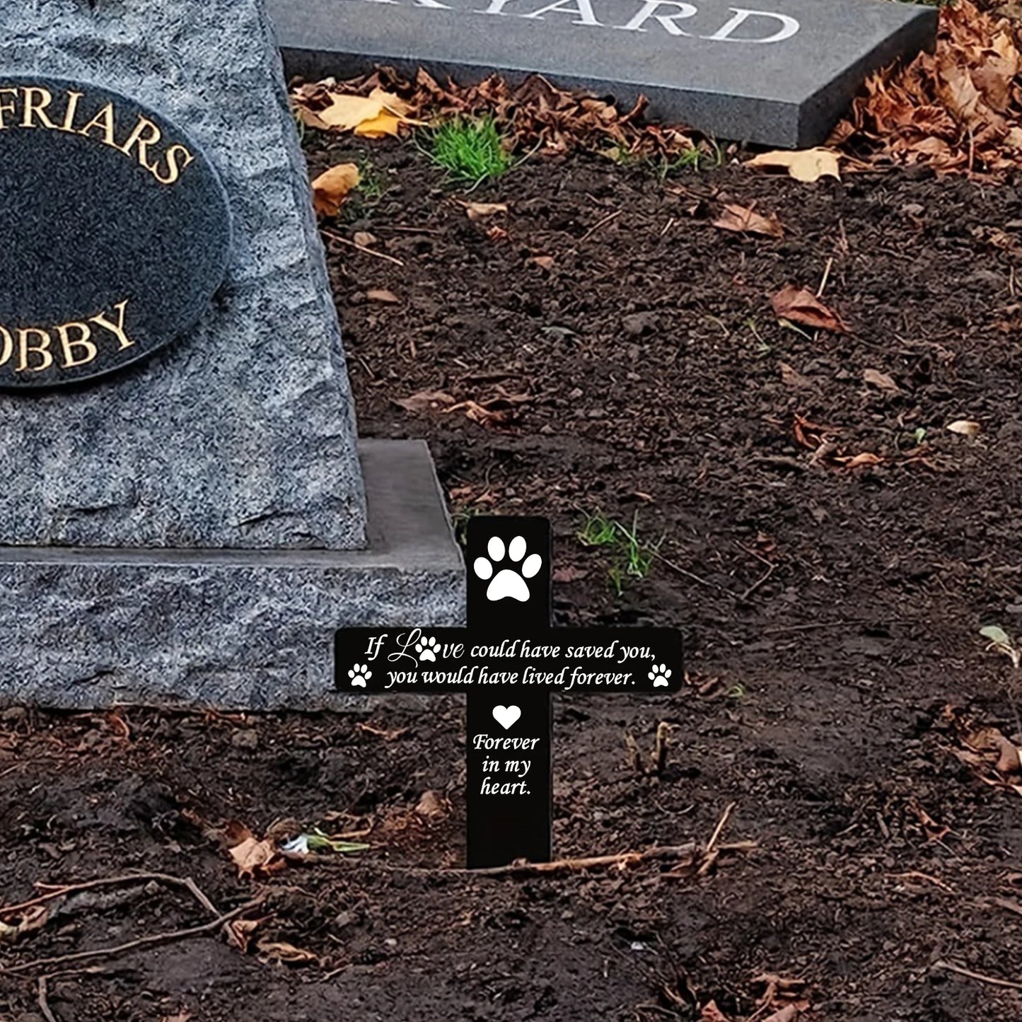 Outdoor Dog Memorial Plaque - Durable Waterproof Acrylic Grave Marker and Sympathy Garden Stake