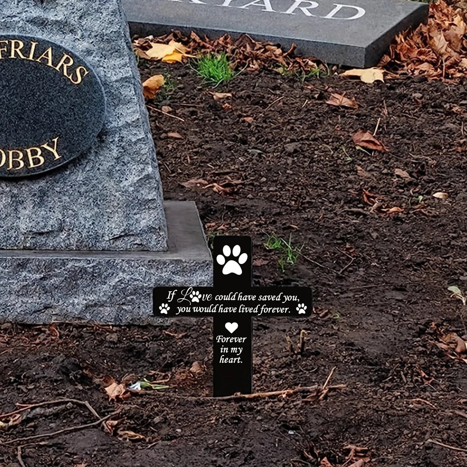 Outdoor Dog Memorial Plaque - Durable Waterproof Acrylic Grave Marker and Sympathy Garden Stake