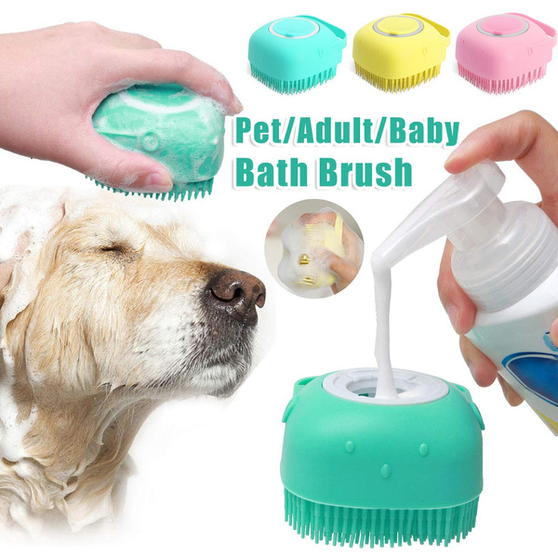 Silicone Grooming Gloves for Dogs and Cats - Multi-Functional Bathing and Massage Tool with Integrated Shampoo Dispensing System