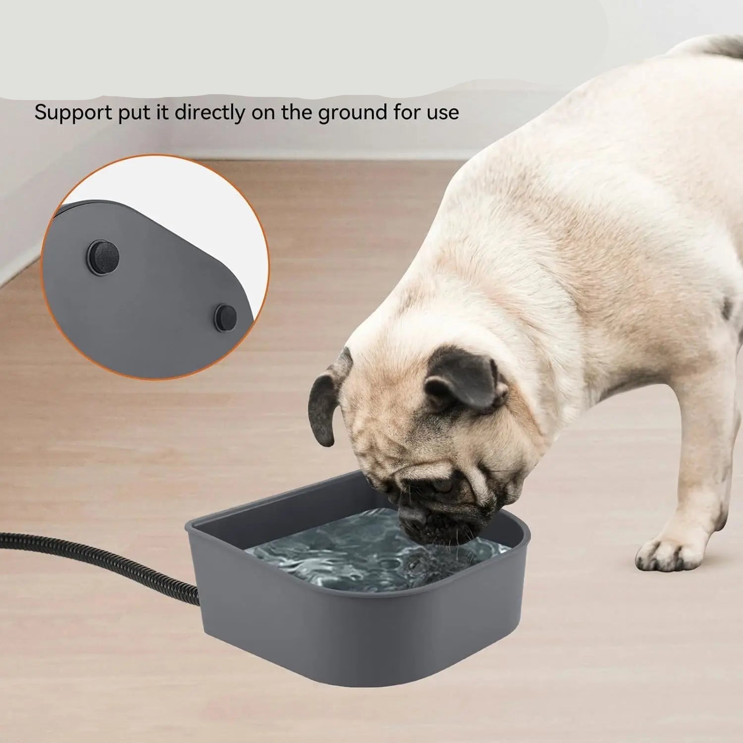 1L Heated Pet Bowl for Cats, Rabbits, and Birds - Versatile Indoor/Outdoor Ice-Free Water Solution for Dogs and Poultry