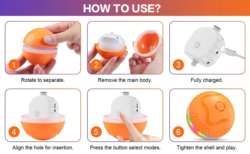 Automatic Rolling Interactive Dog Toy
