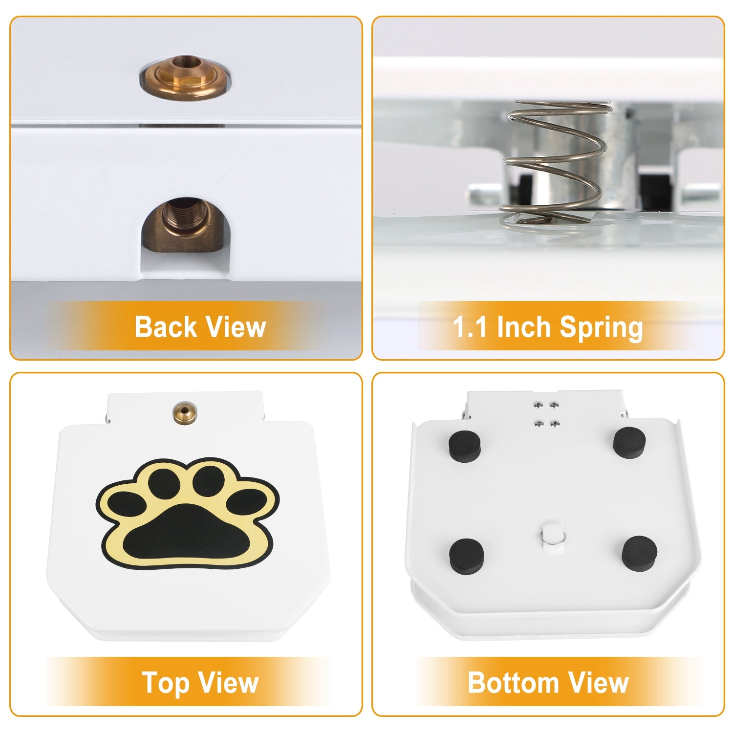 Outdoor Dog Water Fountain - Step-Activated Pet Water Dispenser with Interactive Paw Pedal Valve
