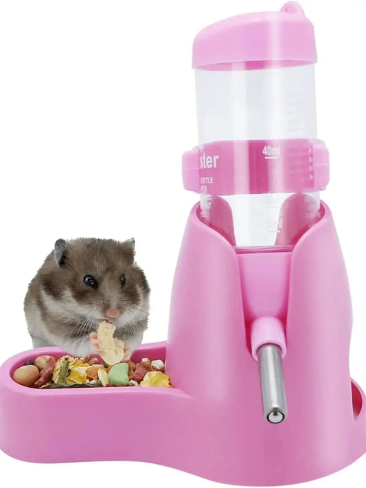 3-in-1 Hanging Water Dispenser for Small Pets - 80ml Capacity for Dwarf Hamsters, Mice, Rats, and Hedgehogs