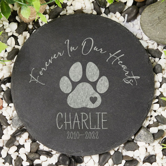 Dog Memorial Garden Stone - Commemorative Grave Marker and Bereavement Gift for Canine Companions