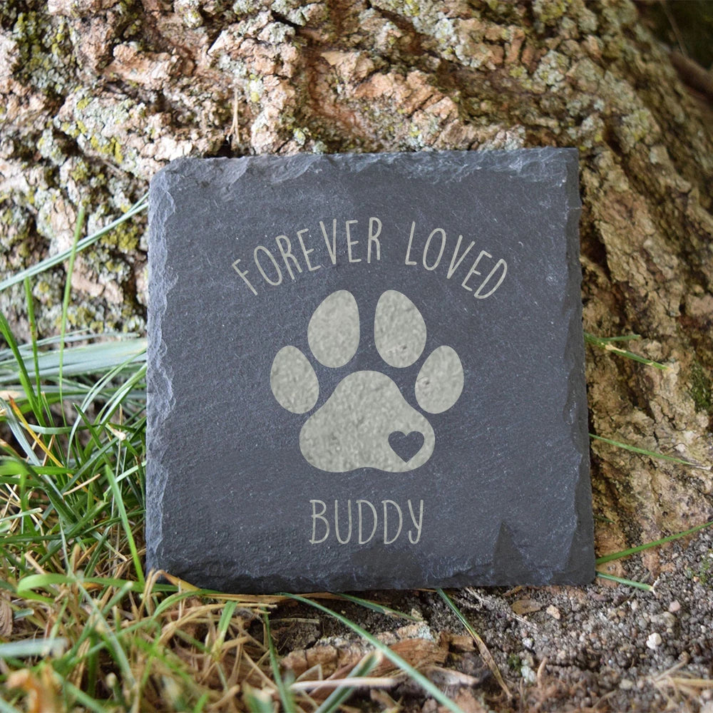 Dog Memorial Garden Stone - Commemorative Grave Marker and Bereavement Gift for Canine Companions