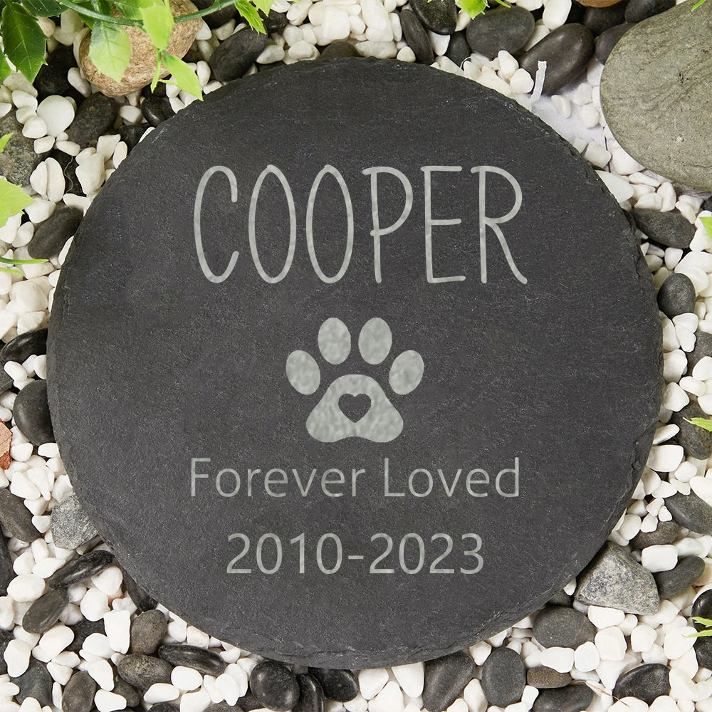 Dog Memorial Garden Stone - Commemorative Grave Marker and Bereavement Gift for Canine Companions