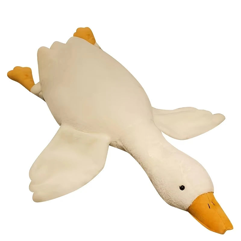 Large Plush White Duck Dog Toy - Realistic Goose Design for Chewing and Play, Perfect for Pets