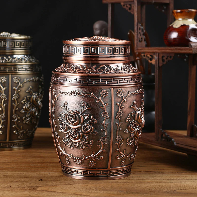 Metal Cremation Urns for Human and Pet Ashes, Memorial Keepsake Boxes, Small Animal Funeral Urns