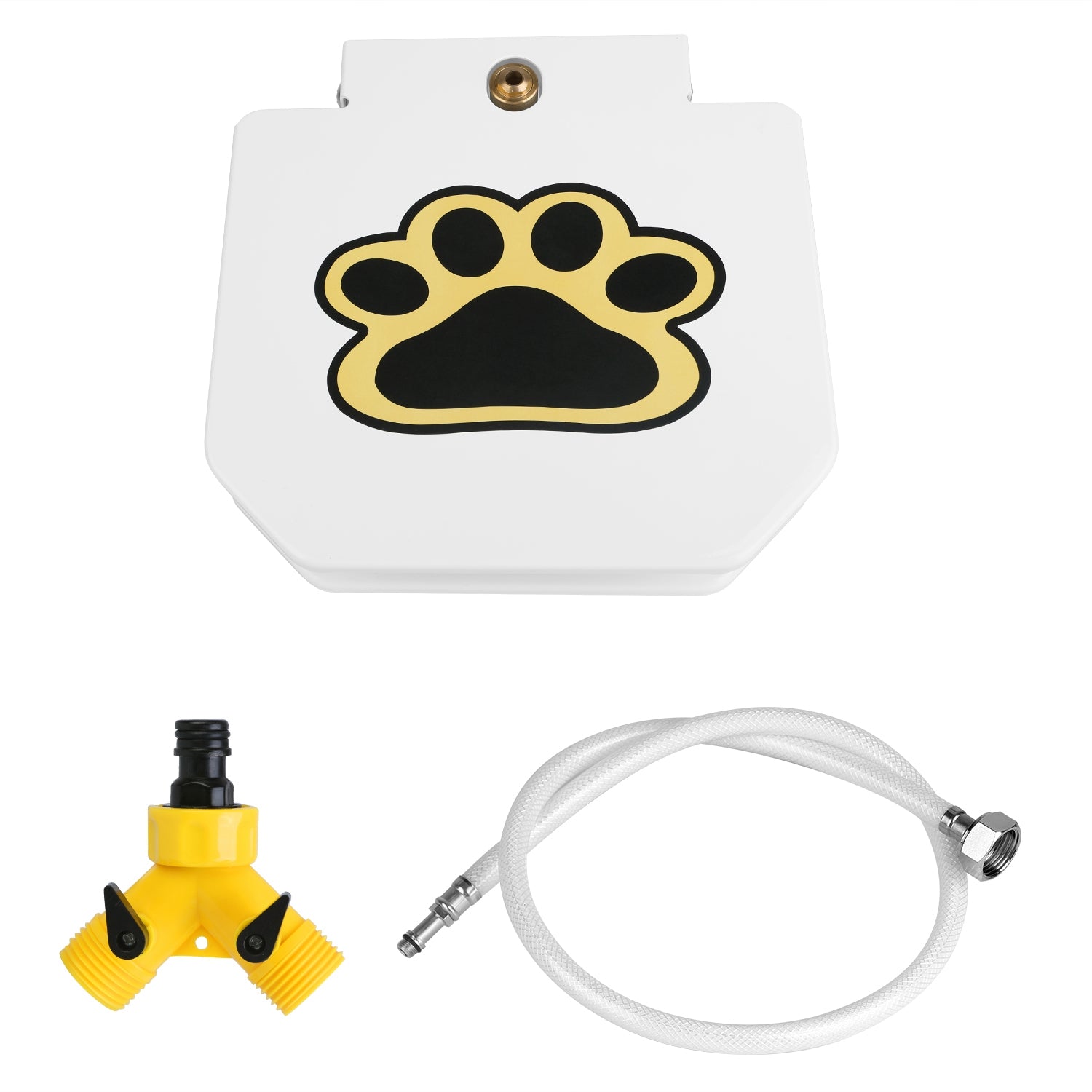 Outdoor Dog Water Fountain - Step-Activated Pet Water Dispenser with Interactive Paw Pedal Valve