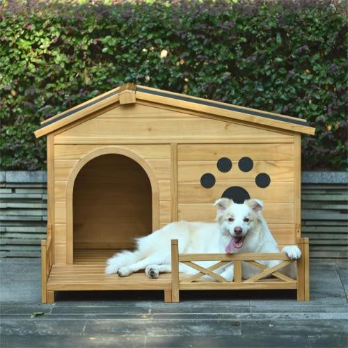 Wooden Dog House With Porch