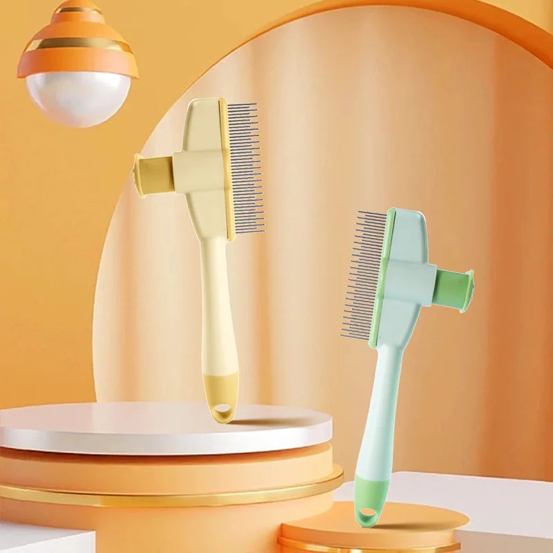 Professional Cat Grooming Massage Brush and Pet Comb for Effective Hair Removal - Durable Grooming Kit for Kittens